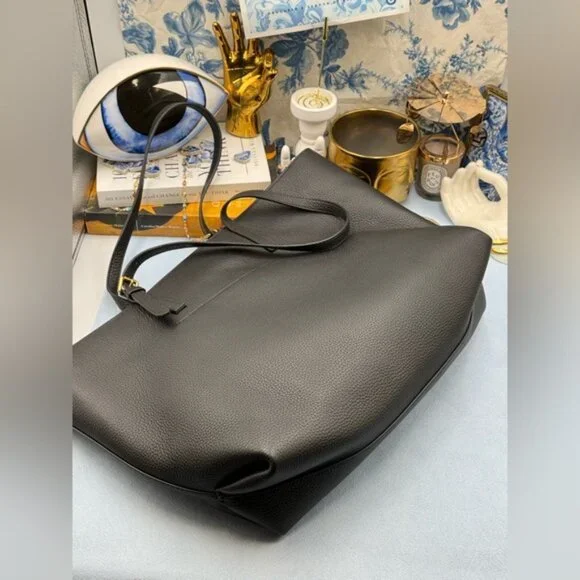 🆕 OROTON 🧿 NWOT Margot Medium Zip Tote Bag, Black Leather - Picture 16 of 16